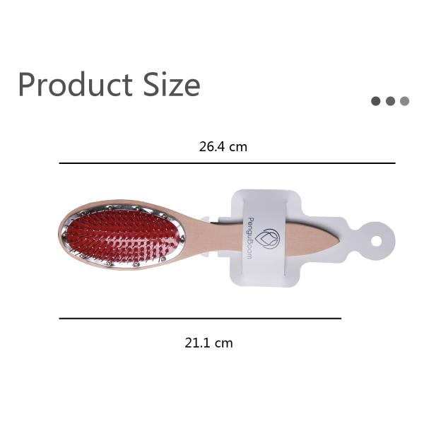 Wood Handle Detangle Hair Brush Human Hair Wig Brush  Anti Static