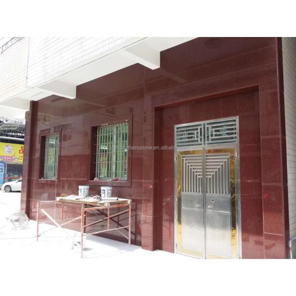 Modern India Red Granite Slabs for Exterior Interior Wall Stones and Door Frame Honed Surface