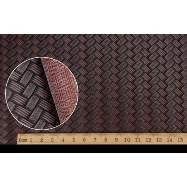 0.6 мм рельефная упаковка кожаная поддельная вязаная PVC кожа большая матовая ткань