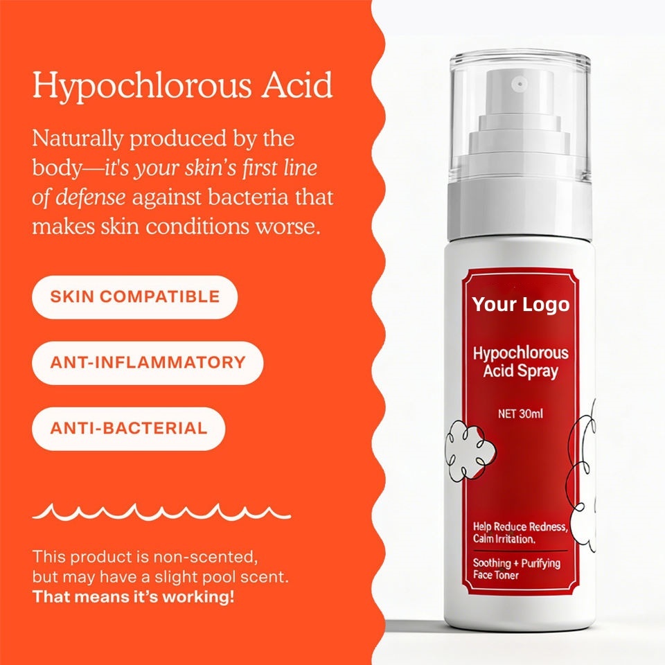 OEM ODM brand hypochlorite spray reduces redness, relieves swelling, moisturizes, calms skin care products, facial toner spray