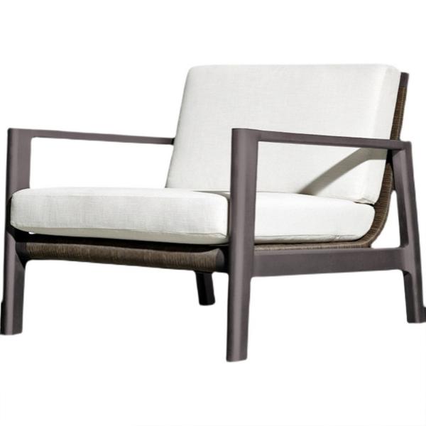 Modern Outdoor Furniture Poly Rattan Garden Sofa with Waterproof Fabric Seat