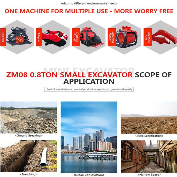 Выкапывать экскаватора фермы мини вскапывает экскаватор небольшого землекопа ZHONGMEI мини