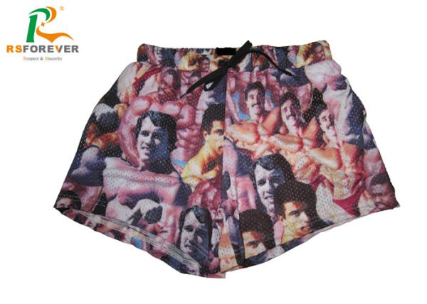 Polyester Printed Men Board Shorts With Mesh Full Sublimation Custom Size