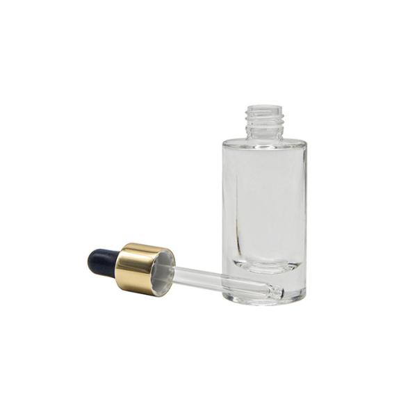100ml Amber Gold Aluminum Cap Essential Oil Bottle With Dropper