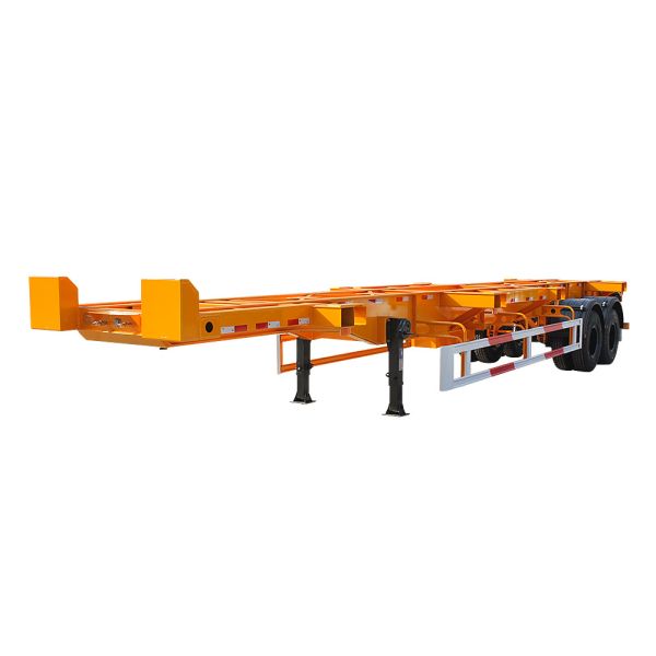 ABS Anti-Lock Braking System Skeleton Semitrailer for Container Transport 45 20 40 FT Container Trailer Heavy-Duty Low Bed Trailer with Anti-Lock Braking System