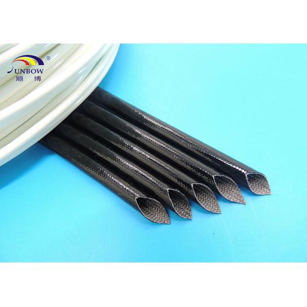 Silicon Resin Coated Silicone Fiberglass Sleeving 200℃ High Temperature 0.5mm - 30mm