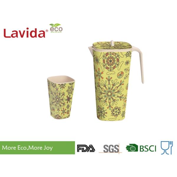 Heat Resistance Bamboo Fiber Dinnerware Popular Multiple Colors Abstract Flower Print