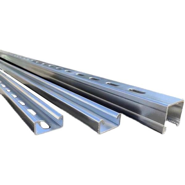Anodized  C Shaped Aluminium Strut Channel / Metal Slotted Channel 1-3mm Thickness