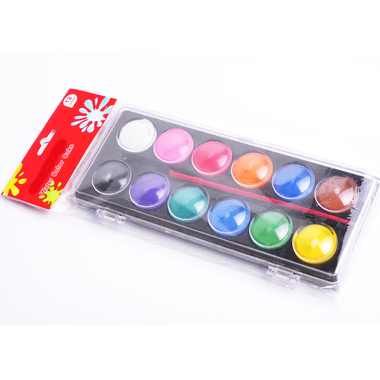 Wholesale 28mm art and hobby 12 color watercolor cakes set