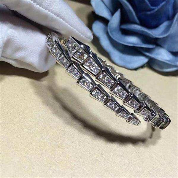 Real low price and high quality jewels diamond snake Bracelet 18k gold white gold yellow gold rose gold diamond Bracelet