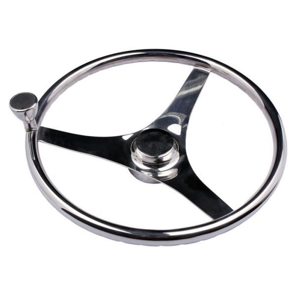 Central Cap Included Sailboat Steering Wheel Mirror Polished Surface