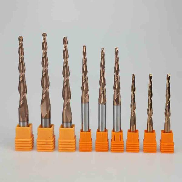 Wood Ball Nose End  Mill  for Acrylic PVC Taper Carbide Mill Cutter for CNC Machine Wolfram Steel Ball Milling Cutter
