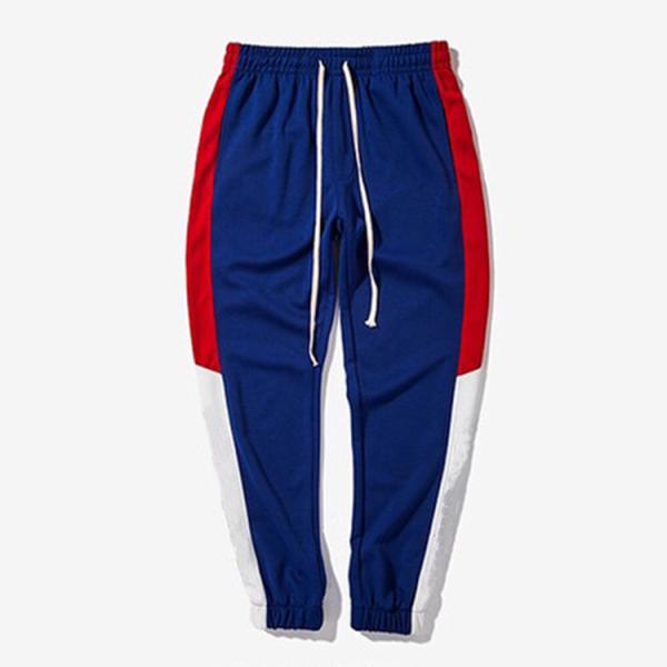 Side Striped Printing Mens Leisure Pants / Gym Casual Sports Pants Quick Dry