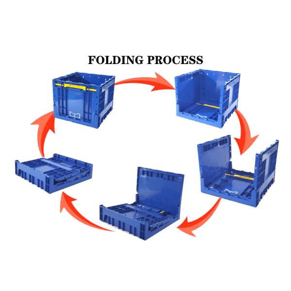 Plastic Foldable Crate Stackable Storage Foldable Heavy Duty Plastic Crate For Sale