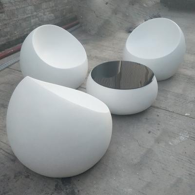 Customized Fiberglass Furniture Fiberglass Resin Table Sets In Vibrant Colors
