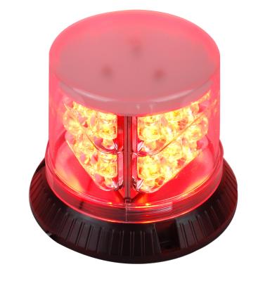 3W LED Red Emergency Vehicle Beacon Light Weatherproof With 6 Flash Mode