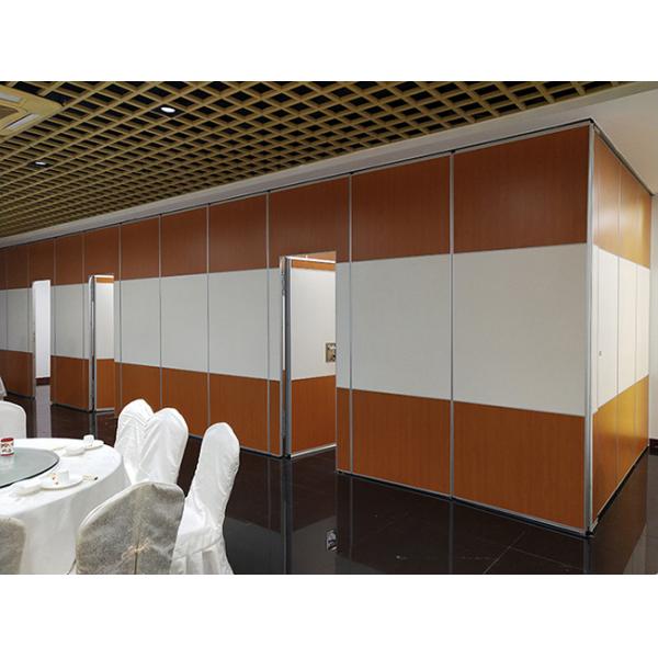 320KG Load Bearing Office Partition Wall 65mm Yellow Wooden Dividing Wall