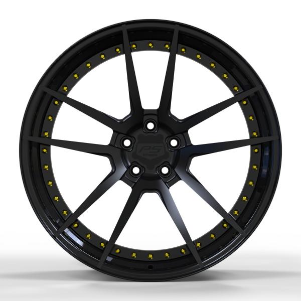 Staggered 20 21 Inch 2 Piece Forged Wheels Gloss Black For Bmw 740 Le