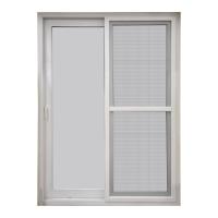 Método de apertura de puerta corredera de PVC de balcón Patio de doble capa de vidrio
