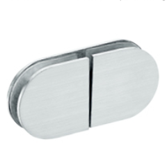 Glass elliptical partition brace, glass clamps RS1837, 180 degree, double, stainless steel