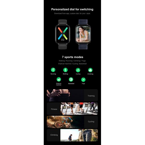 1,78 дозор здорового спорта тарифа сердца дюйма 420*485 ECG Mp3 умный