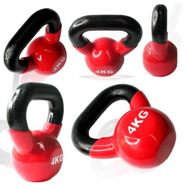 Colorful Cast Iron Kettlebell Neoprene Dipping for Custom Logo Gym Equipment in Purple