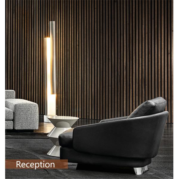 2400 мм натуральный дубовый акустический деревянный стеновой панель с черно-серой фильт