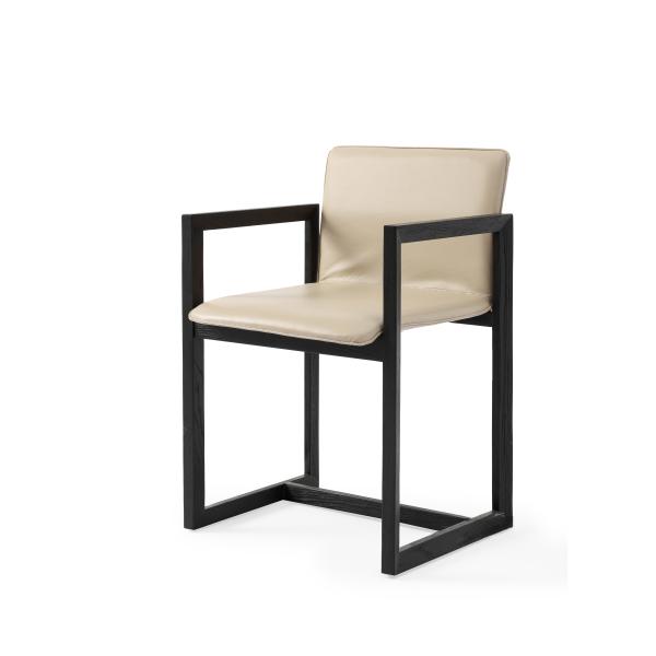 Chaise de bureau moderne en bois massif fauteuil type couleur marron