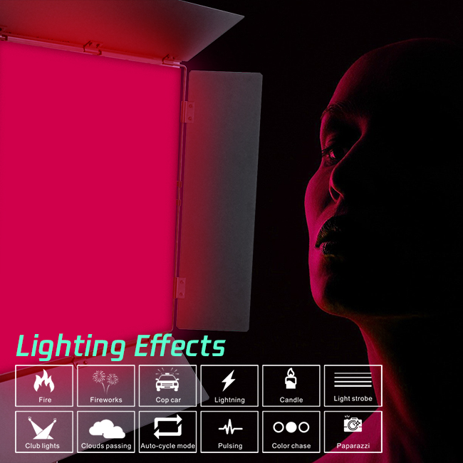 Без дизайна вентилятора 500w GL-5000C RGB Профессиональная киностудия Переносное кинопроизводство Led Video Light Панель видео освещение