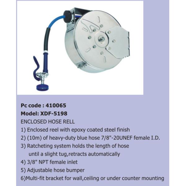 Commercial Grade Dishwasher Wall Mounted Automatic Hose Reel With Epoxy Coated Finish