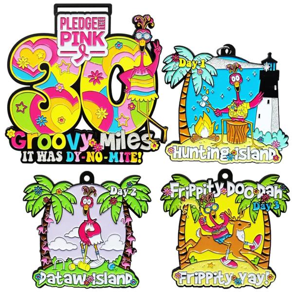 Médaille de médaille personnalisée Médaille métallique Gold Triathlon Finisher Marathon Grands médailles sportives de course