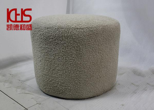 OEM ODM Gray Velvet Footstool Ottoman Luxury Elegant Shoe Cabinet Chair