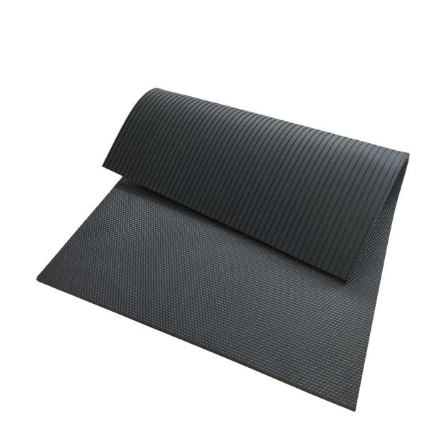 Black 6x4 Horse Stall Mats Recyclable Rubber Interlocking Floor