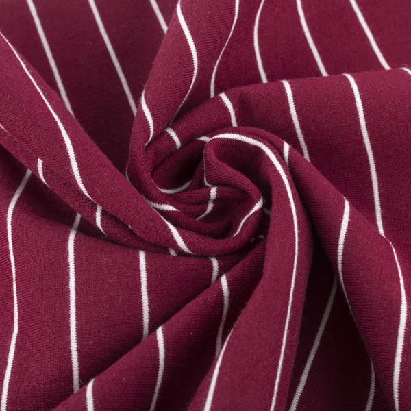 Breathable And Natural Comfortable Striped Knit Fabric For Casual Wear