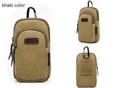 Male wear belt multi-function vertical hanging canvas Mobile phone bag