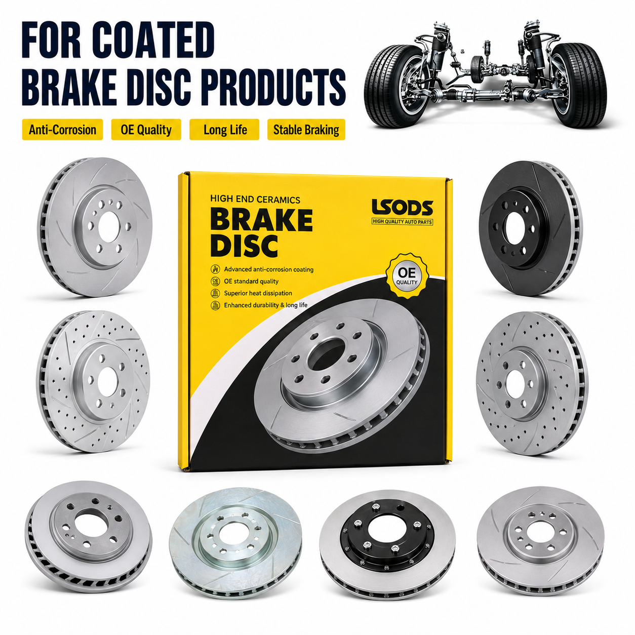 OEM Auto Cooling System Auto Brake Disc Replacement For Passenger Cars 43512-06130