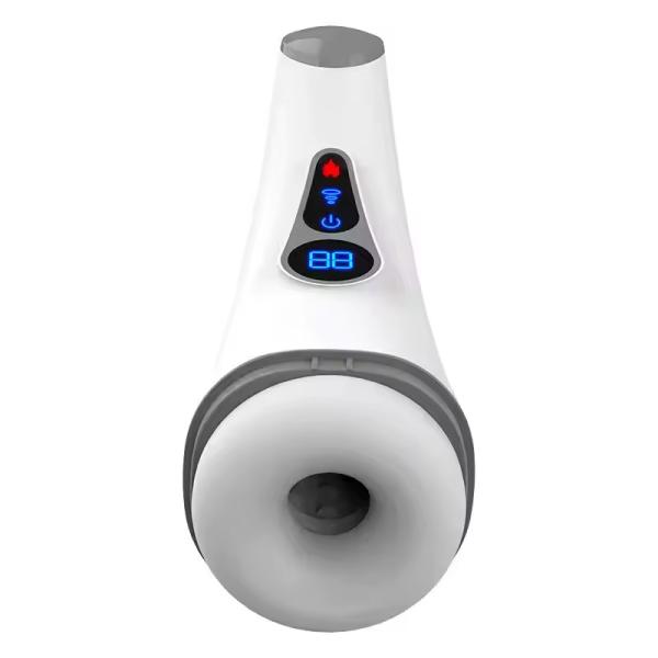 LCD Display Touch Control 9 Frequency Vibration Suction Smart Voice Automatic Sucking Heating Male Masturbators Cup