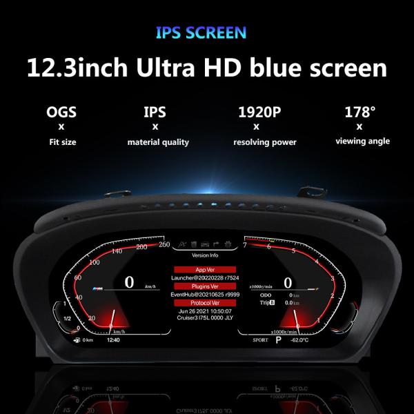 Viknav For BMW 5Series E60 E61 E63 E64 (2004-2009) 12.3 inch Digital Dashboard LCD Speedometer Vehicle Display Panel