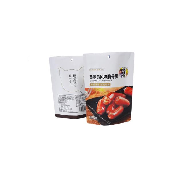 China factory safety food grade food packaging meat snack sausage packaging bag stand up pouch