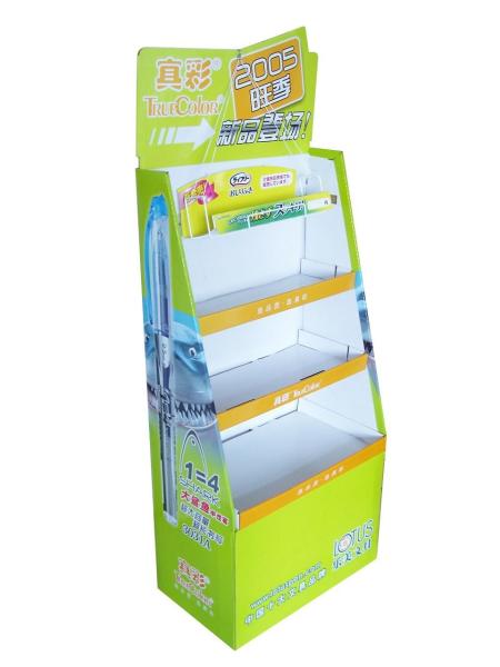 BWFD2019013  Cardboard  POP Floor Displays CMYK 4C Printing floding corrugated board display