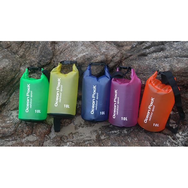 Transparent Matte PVC Water Resistant Bag , Green Dry Bag For Outdoor Activities