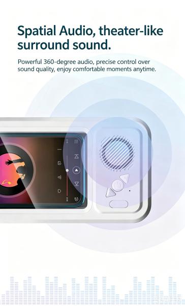 IPX6 Waterproof Shower Phone Holder with Bluetooth 5.3 Speaker, 12H Playtime, Touch Screen, Wall Mount
