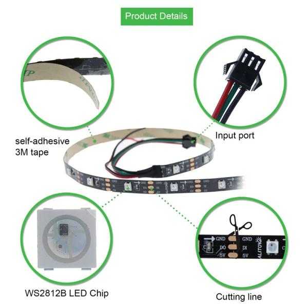 60leds/m Warm White RGB 5050 Waterproof 220V 110V IP67 High Voltage LED Flexible strip light