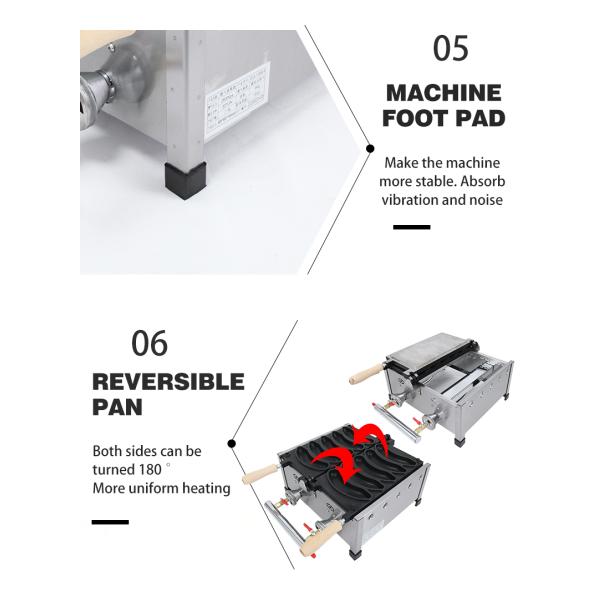 2024 Год Модный дизайн Lpg Ng Газовый Электрический Долгий Вафельный Изготовитель Банановый Штрих