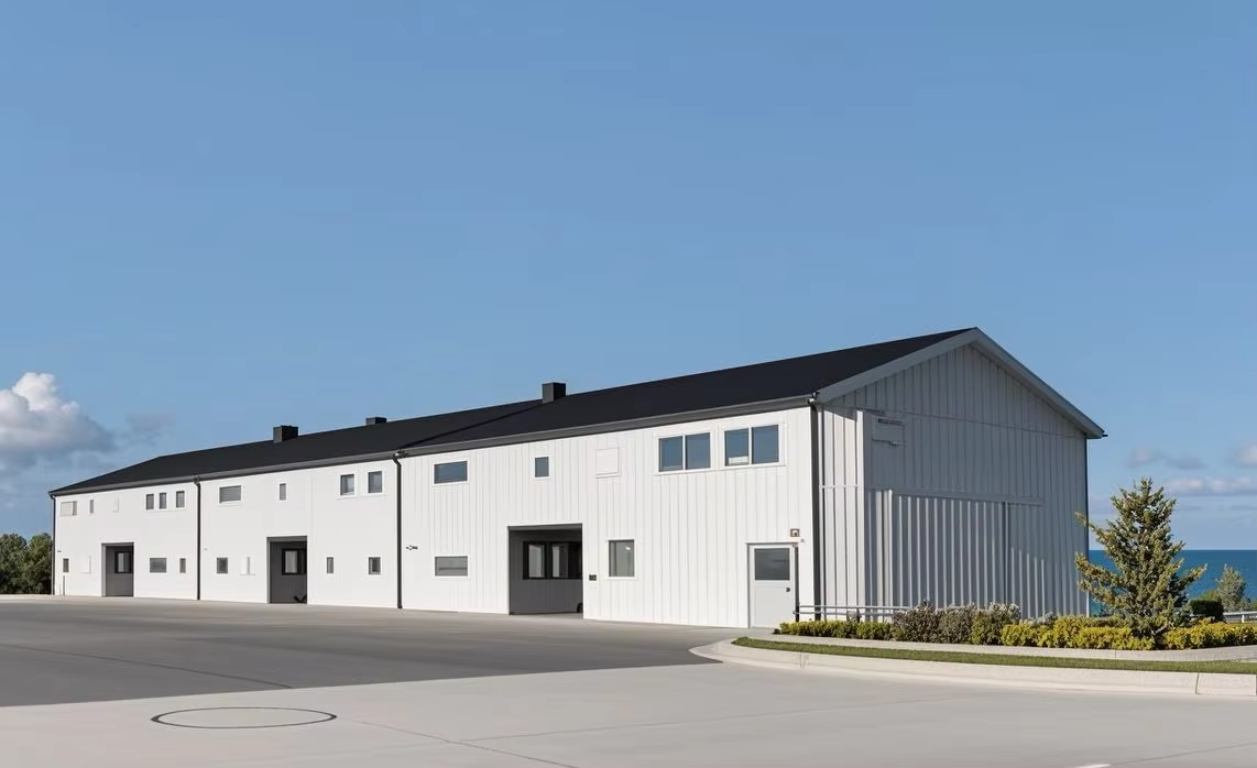 High Rise Modular Steel Frame Construction Factory , Modern Steel Structure Plant