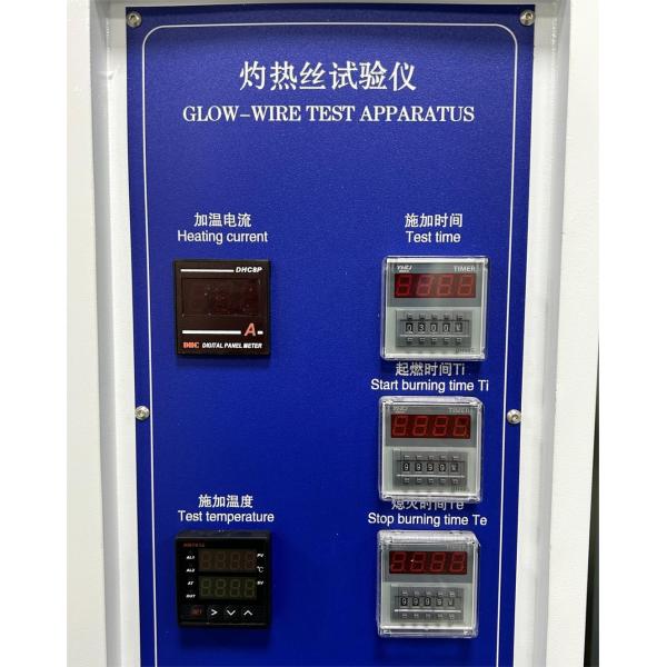 Digital Glow Wire Electric 45 Degree Flammability Tester Chamber For Electronic Components