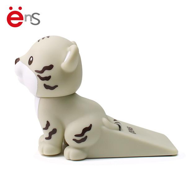 ENS Cute Animal Door Stops Tiger Shape OEM ODM Eco PVC Material