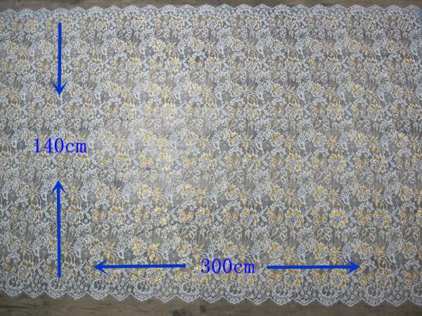 Golden Metallic Nylon Eyelash Lace Trimming For Dresses Fashion 140CM Width