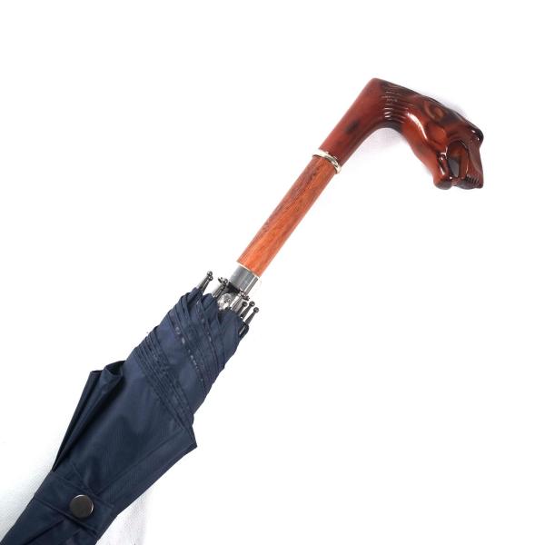 Beech Wooden Umbrella Animal Handle Windproof Eco Friendly