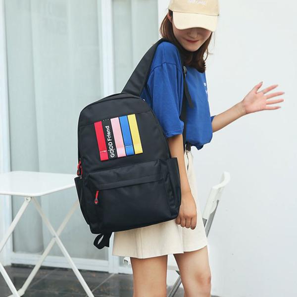 European and American style backpack male large capacity student bag for lovers campus trip popular logo backpack